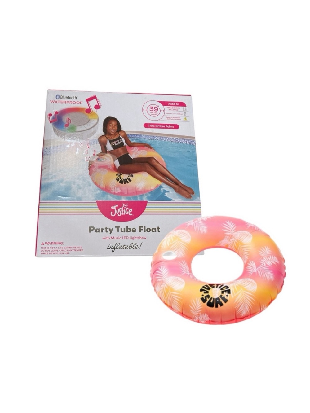 Bluetooth Speakers Party Tube Inflatable Pool Float With Lights